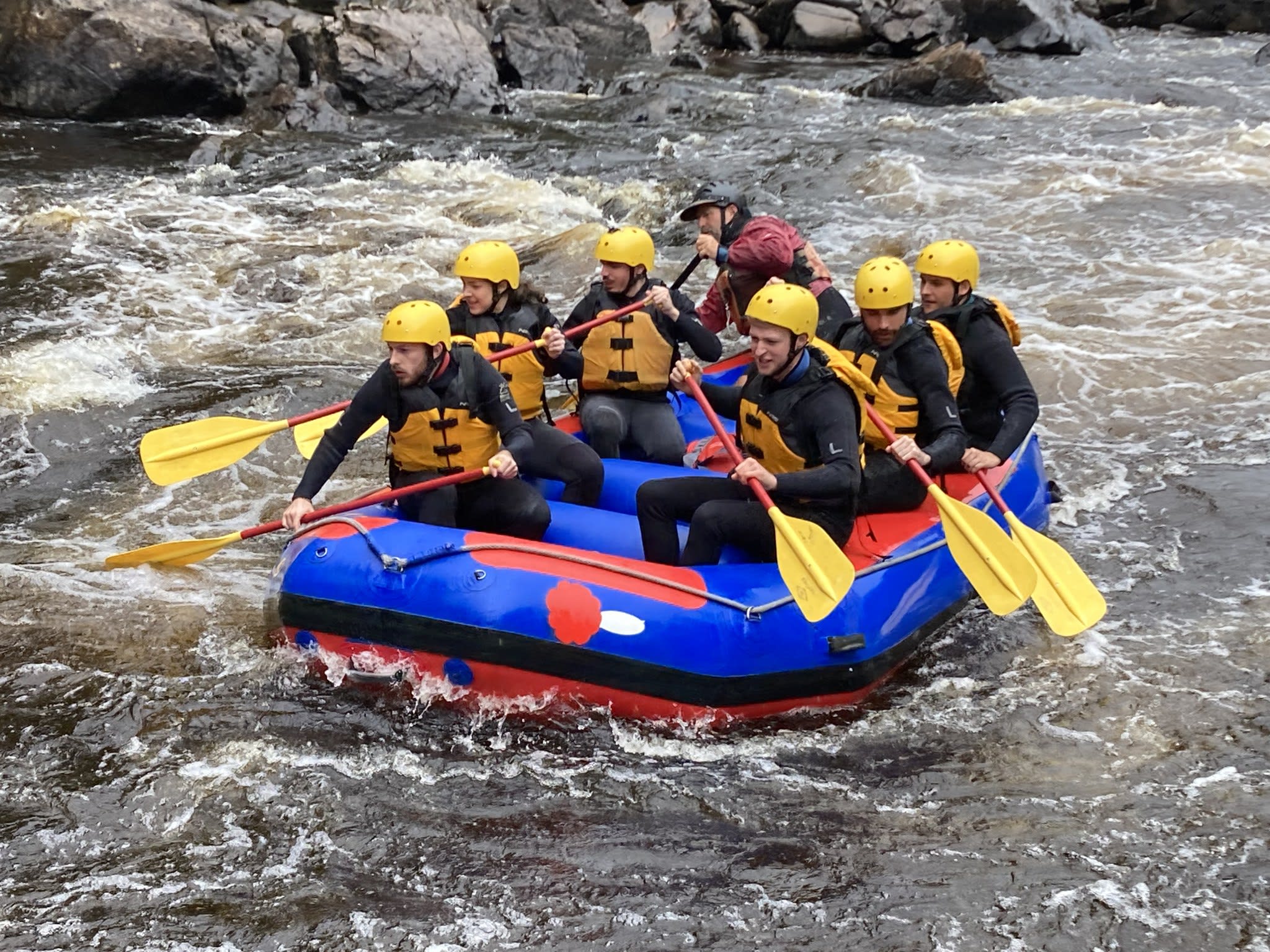 Rafting auf dem Metabetchouan-Fluss