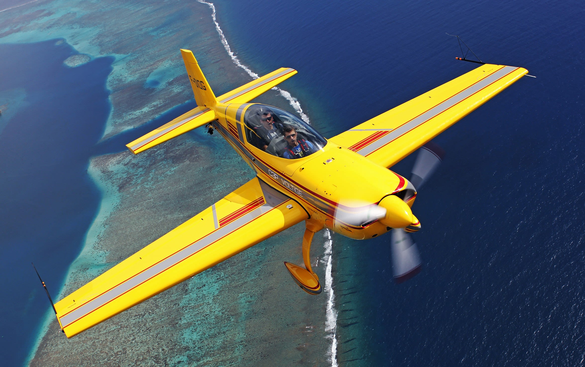 Vol d'initiation voltige aérienne à Tahiti