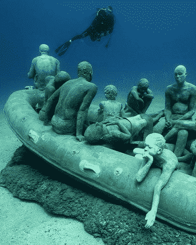 Underwater museum in Lanzarote