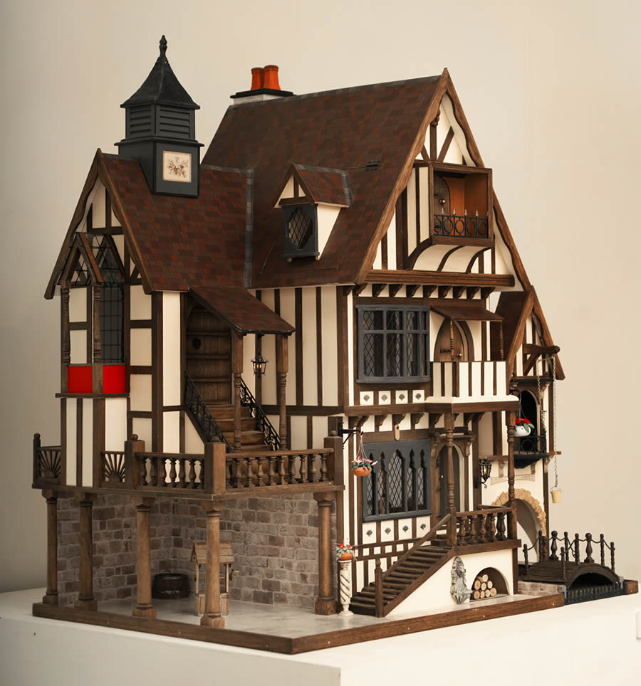 Bridgewater House 2 Bridgewater House - 1/12 Scale Tudor dolls houses and fantasy dolls houses by Gerry Welch