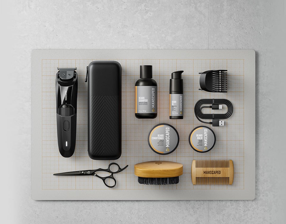 All parts, cords, and components found within The Beard Hedger™ Pro Kit box