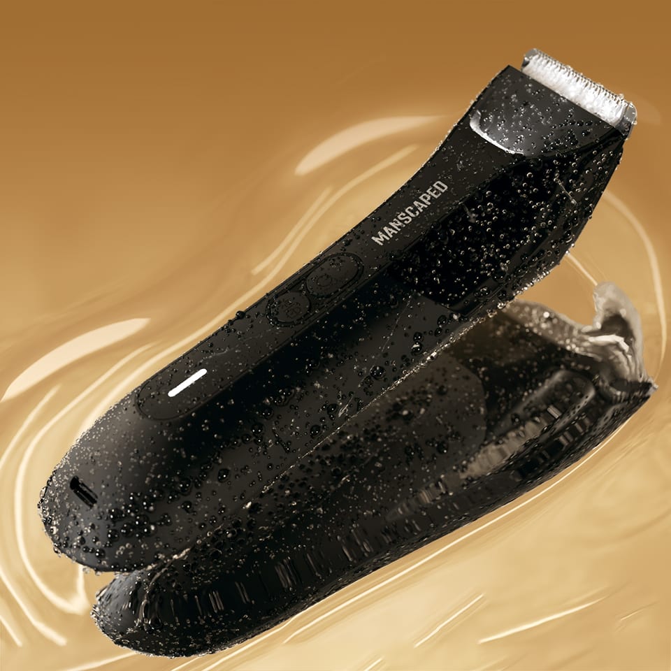 The Lawn Mower® 4.0 Pro covered in water droplets to showcase waterproof capability