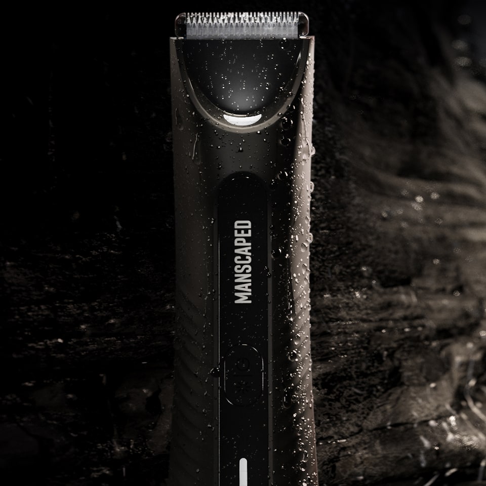 The Lawn Mower® 3.0 Plus covered in water droplets