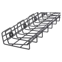 Altro Wire Basket Cable Tray - 130 x 58 x 400mm - Matt Black