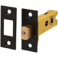 Altro 8mm Bolt Through Tubular Bathroom Deadbolt - 76mm Case - 57mm Backset - Square - Matt Black