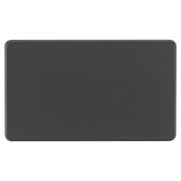 Knightsbridge 2 Gang Blank Plate - Anthracite Grey