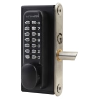 Gatemaster Surface Fixed Marine Grade Two Side Push Button Gate Code Lock - Reversible - Black
