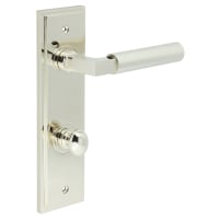 Burlington by Frelan Polished Nickel Fire Rated DIN Bathroom Door Handles - Westminster - Inner 1 - 200 x 55mm