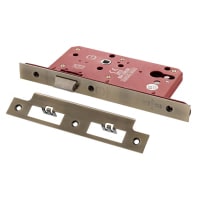 Atlantic DIN Latch - 88mm Case - 60mm Backset - Square - Antique Brass