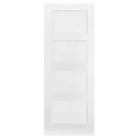 LPD Shaker 4 Panel Primed Solid Internal Door - 1981 x 762 x 35mm - White
