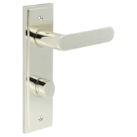 Burlington by Frelan Polished Nickel Fire Rated DIN Bathroom Door Handles - Kensington - Inner 2 - 200 x 55mm