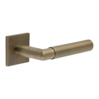 CRES by Frelan Antique Brass Fixed Dead Door Handles on Square Rose - CR-102 Range