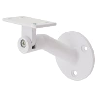 Altro Round Plate Handrail Bracket - 75mm Projection - White