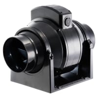 Manrose MF200T MixFlo Bathroom Induct Fan with Timer - 8 Inch/200mm - Black