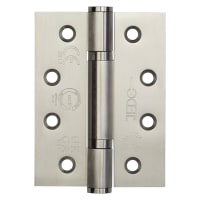 Jedo Polymer Bearing Grade 13 Butt Fire Door Hinge - 102 x 76 x 3mm - Satin Stainless Steel - Pair