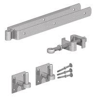 GateMate Heavy Duty Adjustable Double Strap Gate Kit with Hooks - 600mm - Galvanised