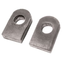 Gate Eye to Weld with Straight End Base - 12mm Pin - Self Colour Steel - Pair