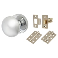 Touchpoint Polished Chrome Mortice Door Knobs Pack - 60mm Rose Diameter
