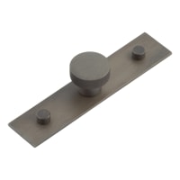 Hoxton by Frelan Wenlock Knurled Round Cabinet Knob on Plain Backplate - 30mm Diameter - Dark Bronze