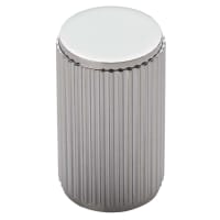 Carlisle Brass Lines Cylinder Cabinet Knob - 18mm Diameter - Polished Chrome