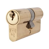 Eurospec 5 Pin 60mm Euro Double Cylinder - 30 + 30mm - Polished Brass - Master Keyed