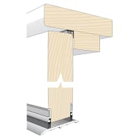 Norsound Retro Fit Acoustic Sweep Seal Solution Pack - 1000mm Seal Width - Black/Aluminium