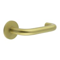 CRES by Frelan Satin Brass Unsprung 19mm Fire Rated Return to Door Handles on Round Rose - CR-106 Range