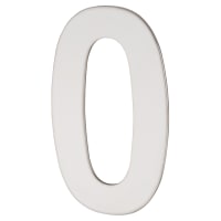 Altro 100mm Concealed Screw Fix Door Numeral - 0 - Polished Stainless Steel