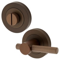 Jedo by Frelan Knurled Easy Bathroom Turn & Release - 50mm Diameter - Dark Bronze