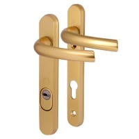 Hoppe PAS24 Gold uPVC Multipoint Door Handles - 92mm c/c - 60mm door - Tokyo Range