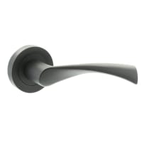 Atlantic Status Colorado Door Handle on Rose - Matt Black
