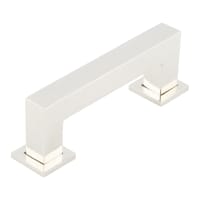 Burlington by Frelan Trafalgar 25mm Square D-Bar Cabinet Pull Handle - 96mm c/c - Polished Nickel