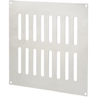 Altro Plain Slotted Vent - 242 x 242mm - 13500mm² Free Air Flow - Polished Stainless Steel