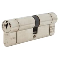 TSS TS007 1 Star 6 Pin 95mm Euro Double Cylinder - 45 + 50mm - Polished Chrome - Keyed To Differ