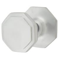 Altro Satin Chrome Octagonal Centre Door Knob - 79mm Rose Diameter
