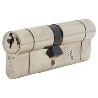 TSS TS007 1 Star 6 Pin 85mm Euro Double Cylinder - 40 + 45mm - Polished Chrome - Keyed To Differ