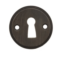 Atlantic Millhouse Brass Escutcheon - 42mm Diameter - Keyhole - Urban Dark Bronze - Pair