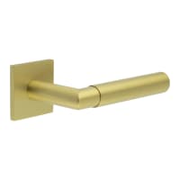 CRES by Frelan Satin Brass Fixed Dead Door Handles on Square Rose - CR-102 Range