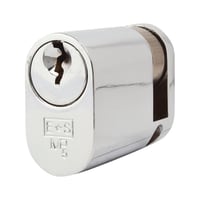 Eurospec 5 Pin 45mm Oval Single Cylinder - 35 + 10mm - Polished Chrome - Keyed Alike