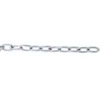 Brass Oval Chain - 10mm Link - 10m Chain - Chrome Plated