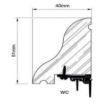 Sealmaster Watershed Seal - 1000mm Length - WCR Weatherboard - Inward/Outward Opening - Redwood