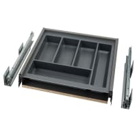Blum MERIVOBOX BLUMOTION M Height Soft Close Drawer & Cutlery Tray - (H) 91 x (D) 450 x (W) 452mm - Orion Grey