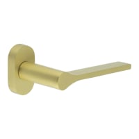 CRES by Frelan Satin Brass uPVC Multipoint Door Handles on Oval Rose - CR-105 Range