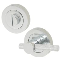 Jedo by Frelan Knurled Easy Bathroom Turn & Release - 50mm Diameter - Polished Chrome