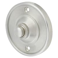 Hampstead Satin Chrome Round Bell Push - 65mm Diameter