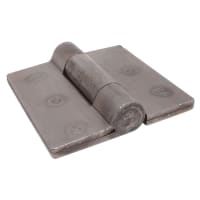Heavy Duty Welded Double Flap Hinge - 100 x 100mm - Self Colour Steel - Pair