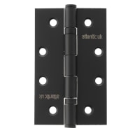 Atlantic Slim Knuckle Ball Bearing Hinge - 101.5 x 63 x 2.5mm - Matt Black - Pair
