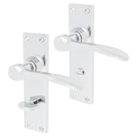 Hampstead Polished Chrome Bathroom Door Handles - Buckingham Range - 152 x 41mm