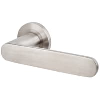 Steelworx Satin Stainless Steel Door Handles on Round Rose - Parigi Range
