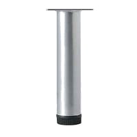 Rothley Round Adjustable Cabinet Furniture Leg - 32 x 800mm - Silver Grey